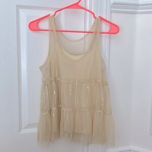 American eagle x-small party top with built in camisole